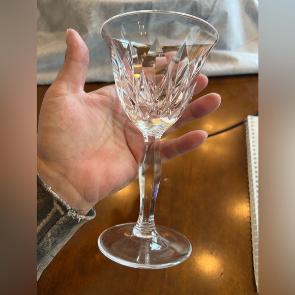 Water Goblet FSC7 by WILLIAM FRASER 6 1/8" Cut Vertical Design - Picture 4 of 4